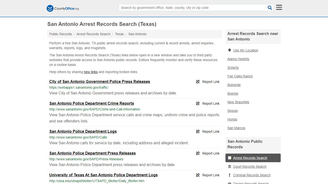 Arrest Records Search - San Antonio, TX (Arrests & Mugshots)